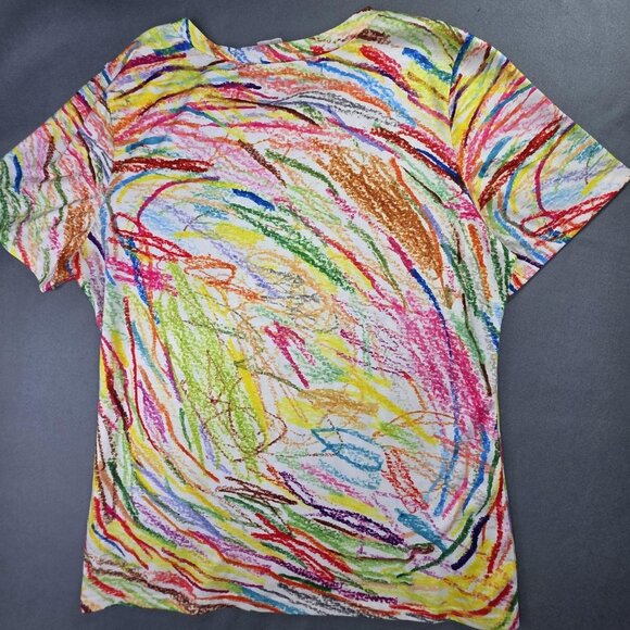 Broken Crayons Still Color Shirt Womens XL Motivational Rainbow Colorful Tee - Picture 6 of 7